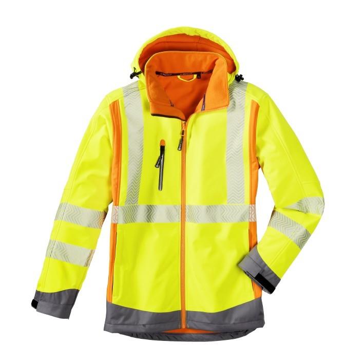 Warnschutz-Softshelljacke HOUSTON, leuchtgelb, Gr.M