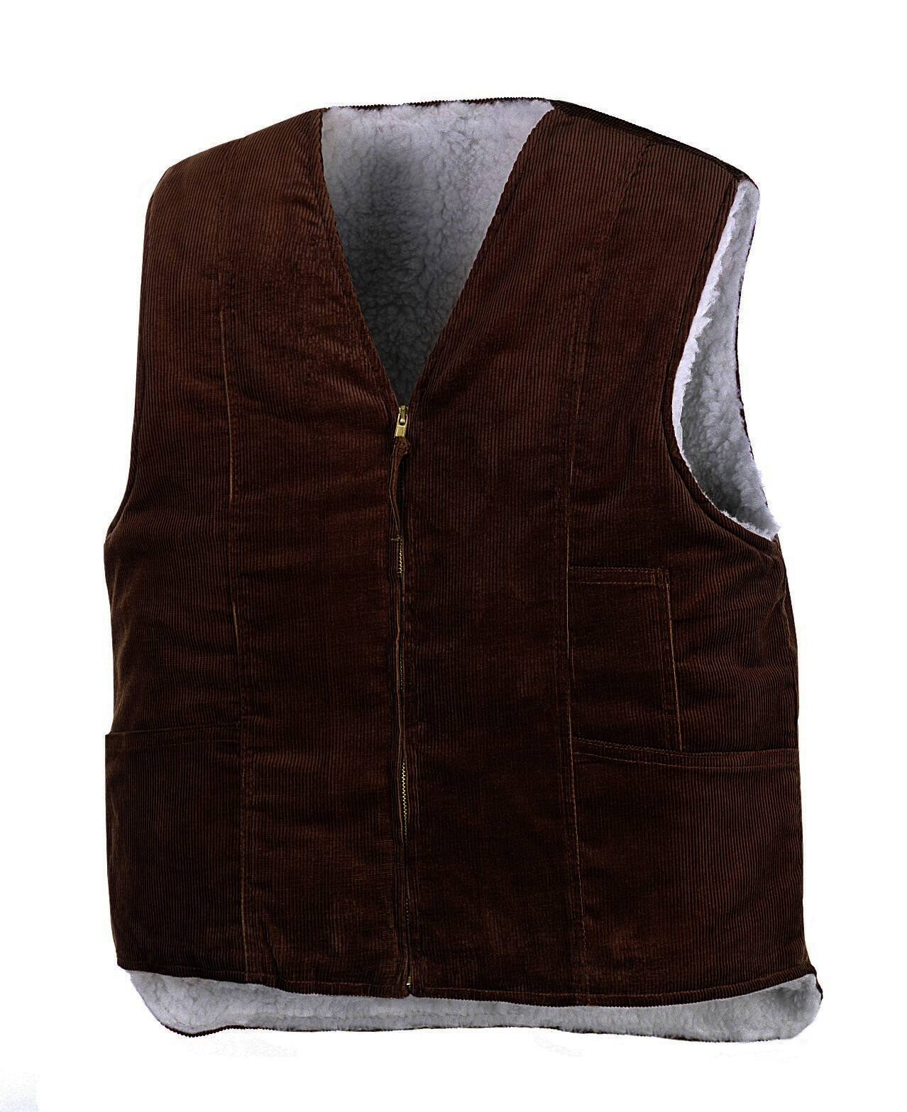 teXXor Arbeitsweste Odal, gefütterte Cordweste, braun, Gr. L