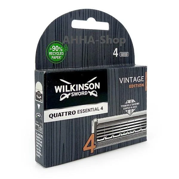 Wilkinson Quattro Essential VINTAGE Pack 4 Klingen