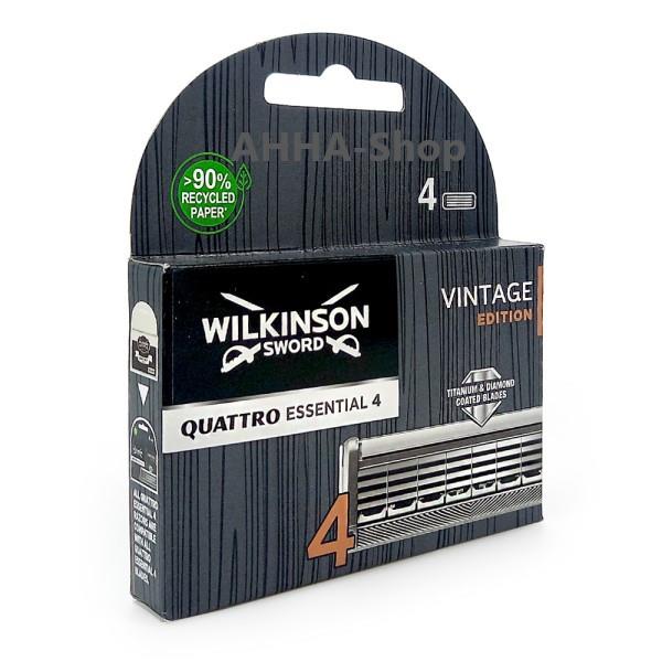 Wilkinson Quattro Essential VINTAGE Pack 4 Klingen Wilkinson Quattro Essential VINTAGE Pack 4 Klingen