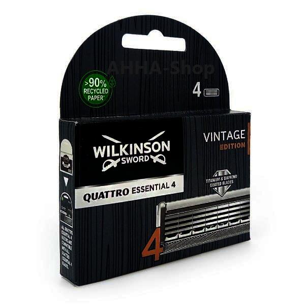 Wilkinson Quattro Essential VINTAGE Pack 4 Klingen