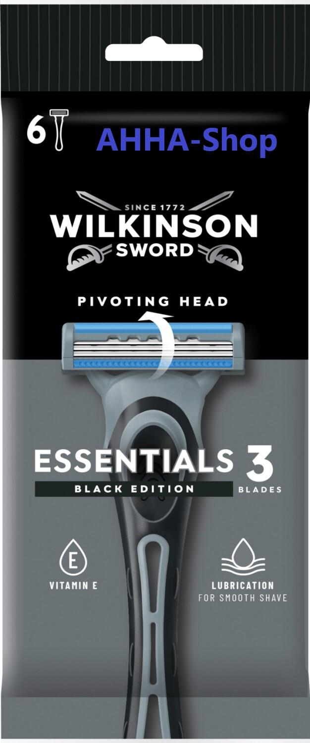 Wilkinson Extra 3 Essentials Black, Einwegrasierer, 6er Pack Wilkinson Extra 3 Essentials Black, Einwegrasierer, 6er Pack