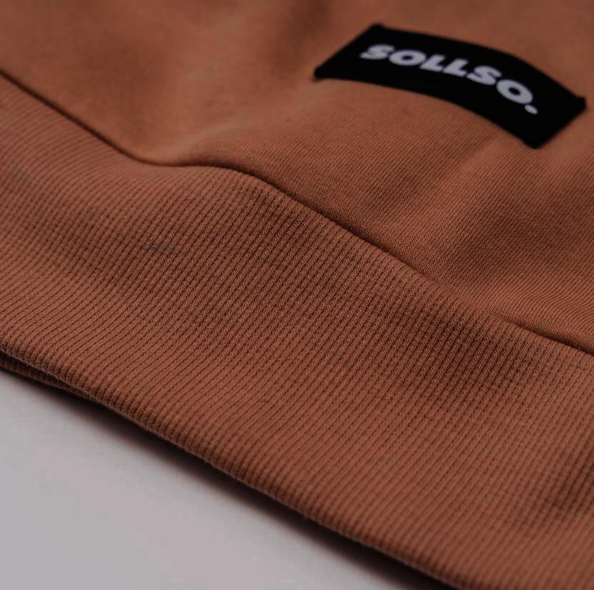 SOLLSO. Hoodie „No Panic Sloth“, Farbe Desert Beige, Größe 3XL
