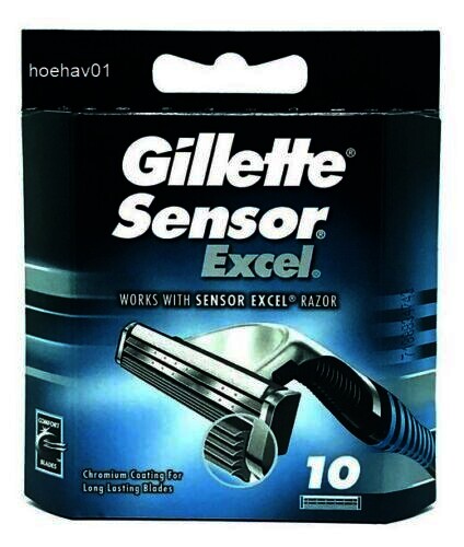 Gillette Sensor Excel Herren Rasierklingen, 10er Packung