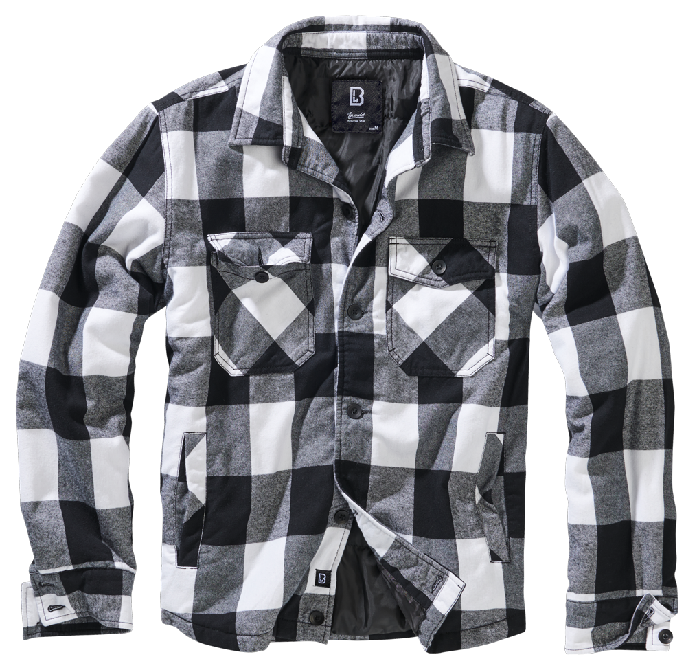 Brandit Lumberjacket weiß/schwarz, Größe S