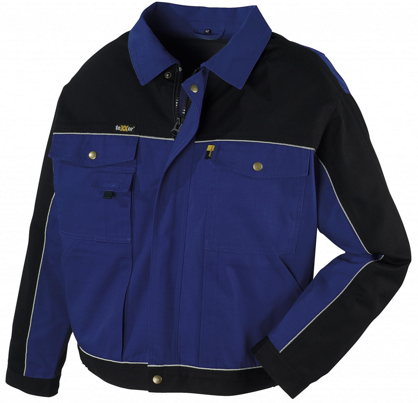 Canvas-Bundjacke (320 g/m²) „RIO” Farbe  kornblau/schwarz Größe XL Canvas-Bundjacke (320 g/m²) „RIO” Farbe  kornblau/schwarz Größe XL