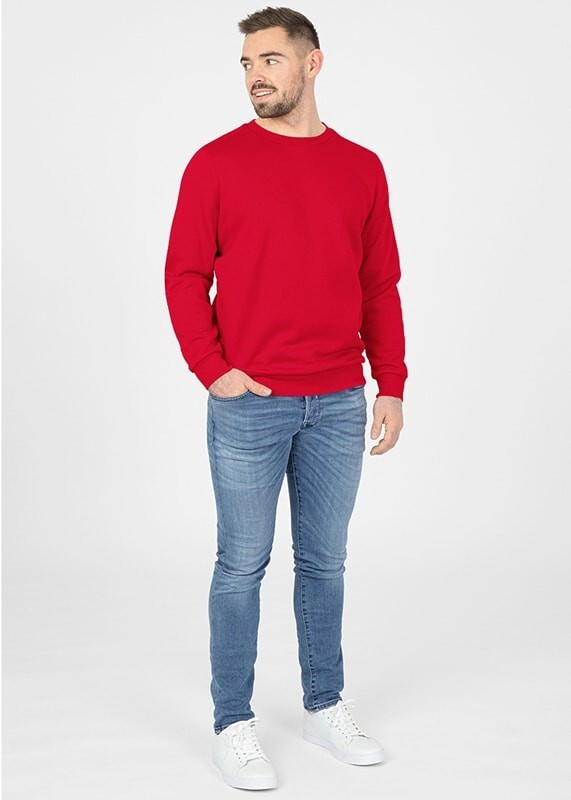 JAKO Sweat-Shirt Organic, rot, Gr.XL