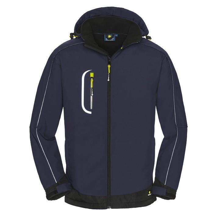 Softshell-Jacke MONTANA, blau/schwarz, Gr.4XL