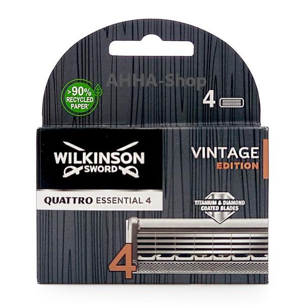 Wilkinson Quattro Essential VINTAGE Pack 4 Klingen Wilkinson Quattro Essential VINTAGE Pack 4 Klingen
