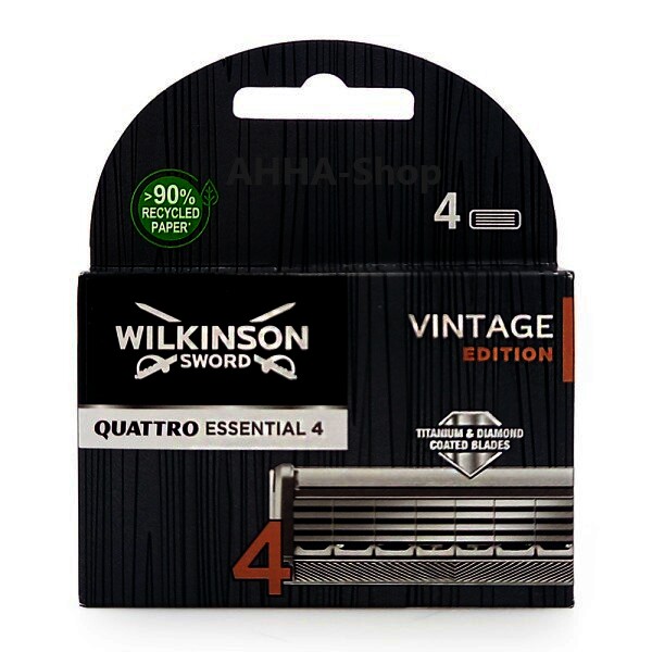 Wilkinson Quattro Essential VINTAGE Pack 4 Klingen