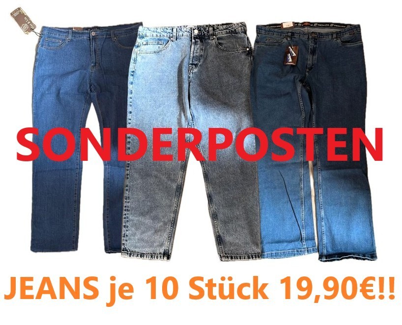 SONDERPOSTEN Jeans, Damen, Herren, Kinder, versch. Modelle, 10 Stck.