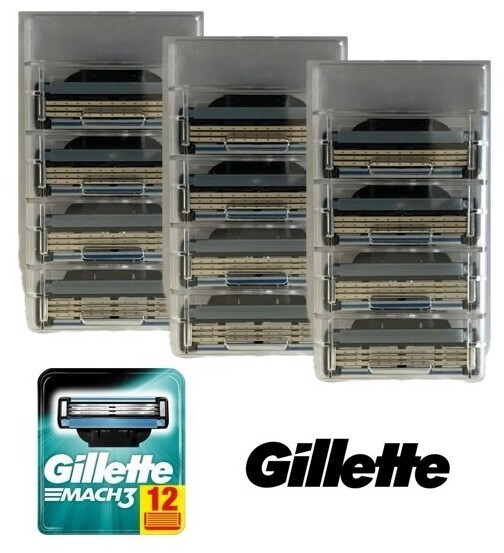 Gillette Mach3 Rasierklingen, 12 Stück/Pack im Blister ohne OVP