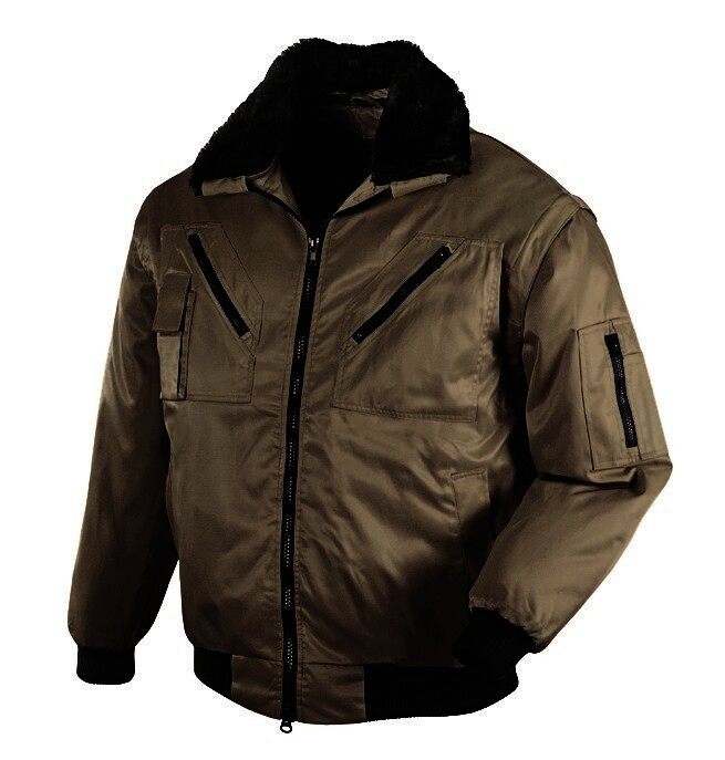 teXXor Piloten Oslo Arbeitsjacke mit abnehmbaren Ärmeln khaki, 4177