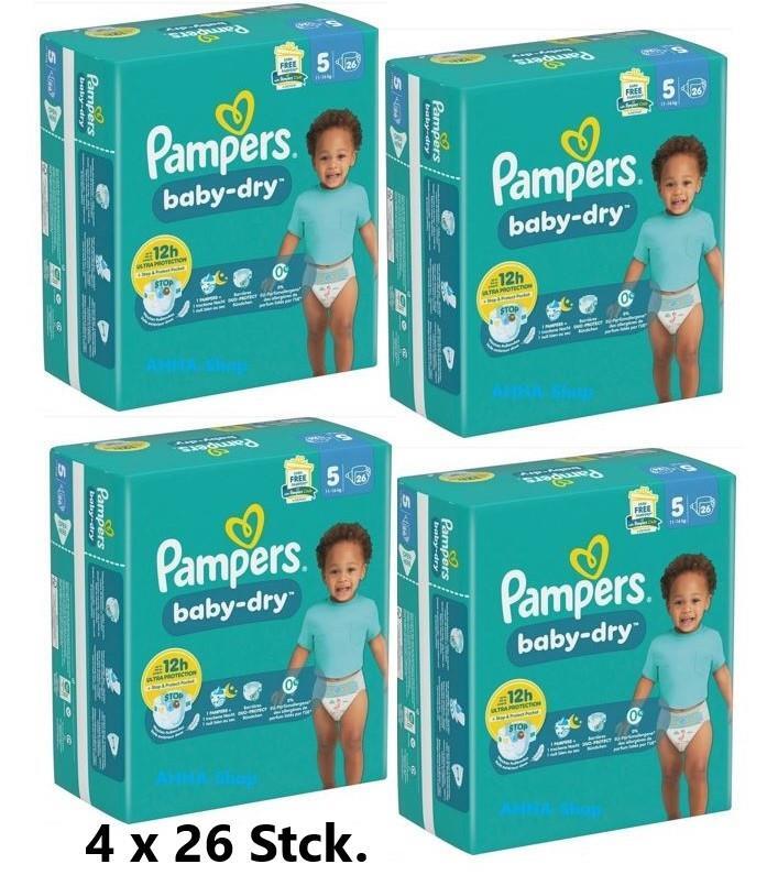 Pampers baby-dry Windeln Gr.5 4 x 
26 Stck. Packung