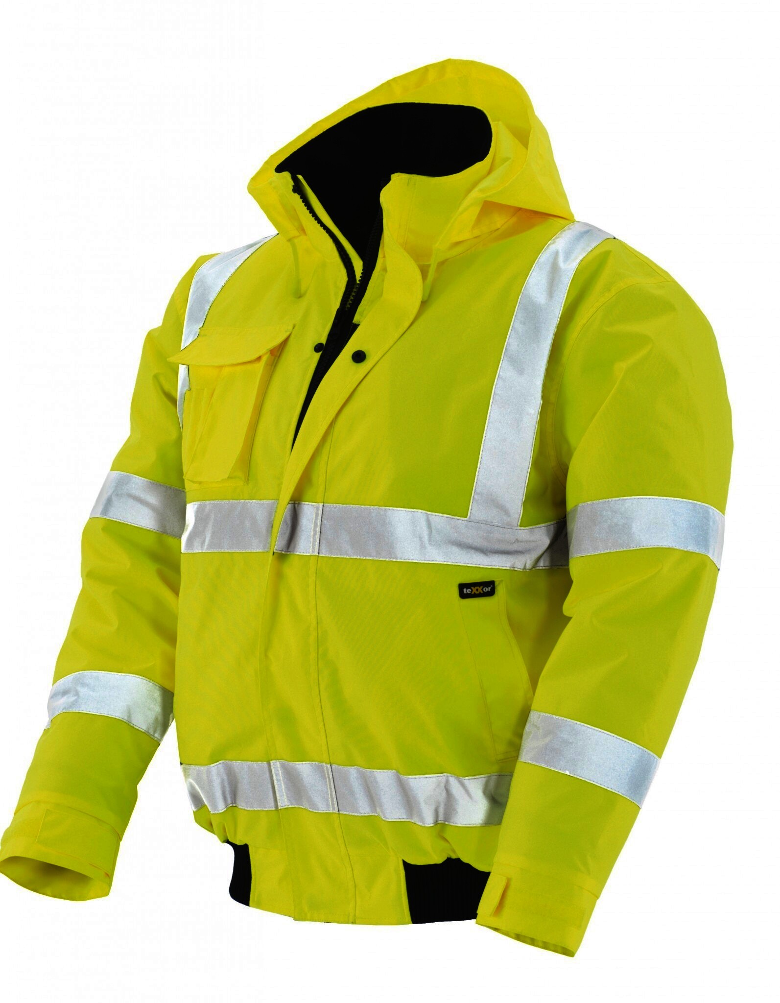 teXXor Warnschutz-Pilotenjacke Whistler wasserdichte, winddichte Arbeitsjacke, leuchtgelb, 4118 4XL