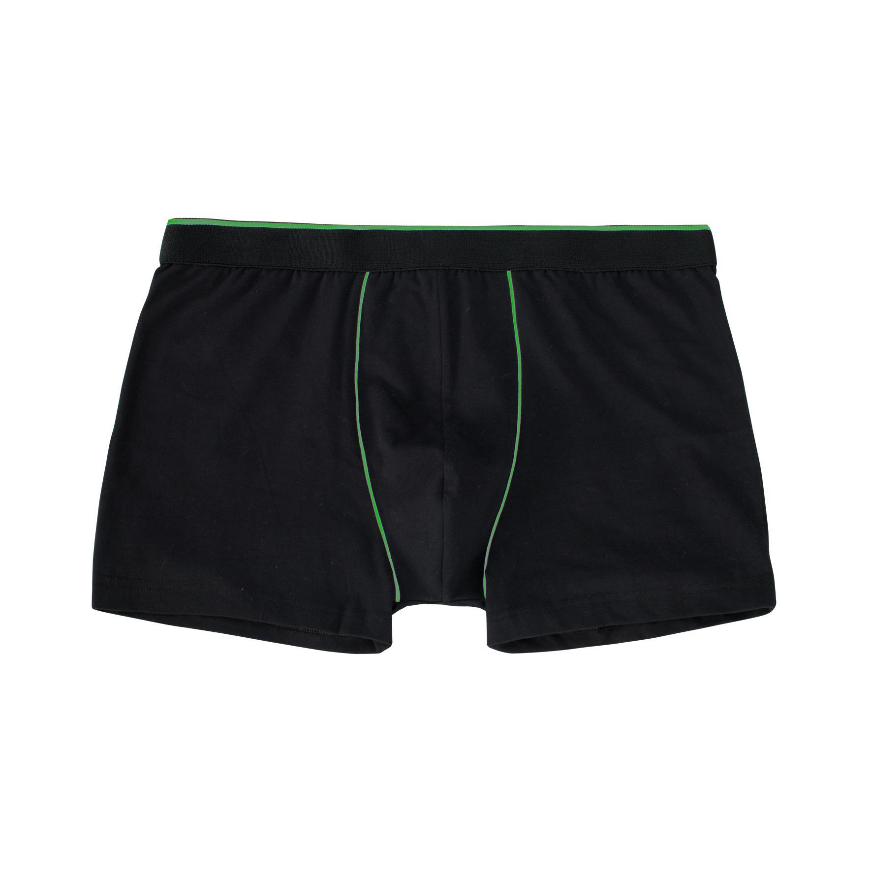 Herren Pants 27439, Schwarz mit versch. farbigen Paspeln, 4er-Pack, Gr.8