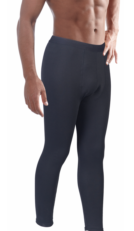 Herren Thermo Unterhose Schwarz Interlock, Größe 10