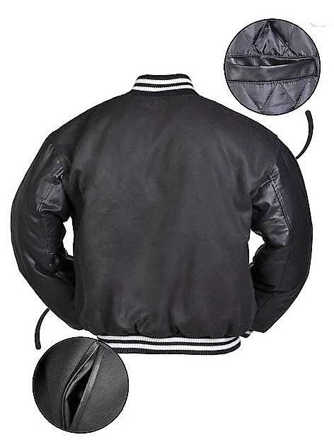 NY Baseball Jacke mit Patch, schwarz, Größe 3XL
