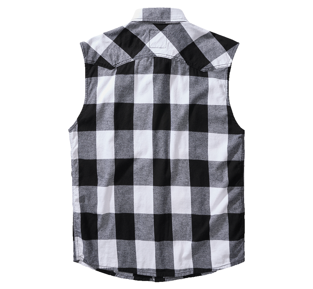 Brandit Checkshirt, Farbe weiß/schwarz, Größe XXL