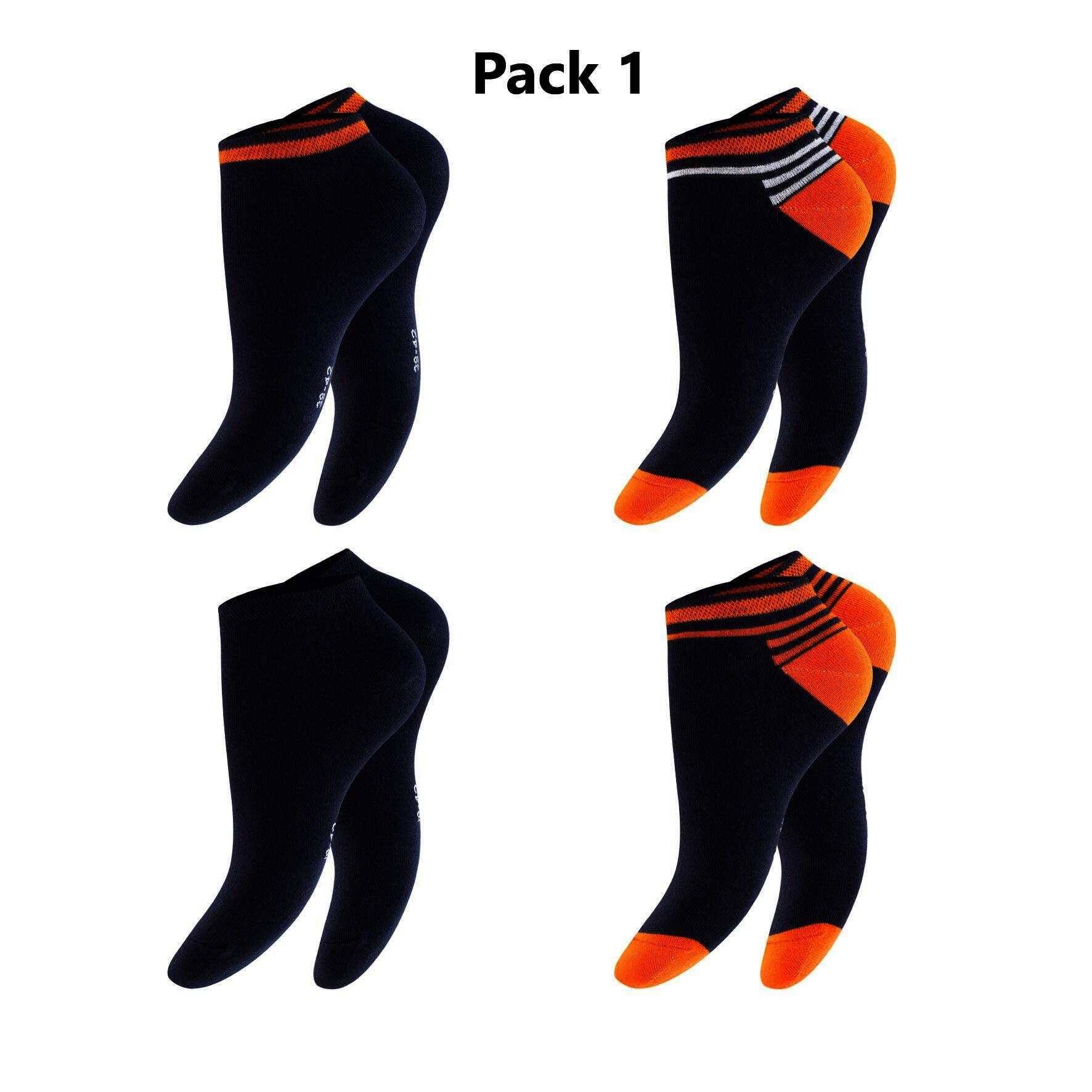 Herren Sneaker-Socken 79508 ,Pack 2, Gr. 39/42, farbig gem., 3 x 4er-Pack