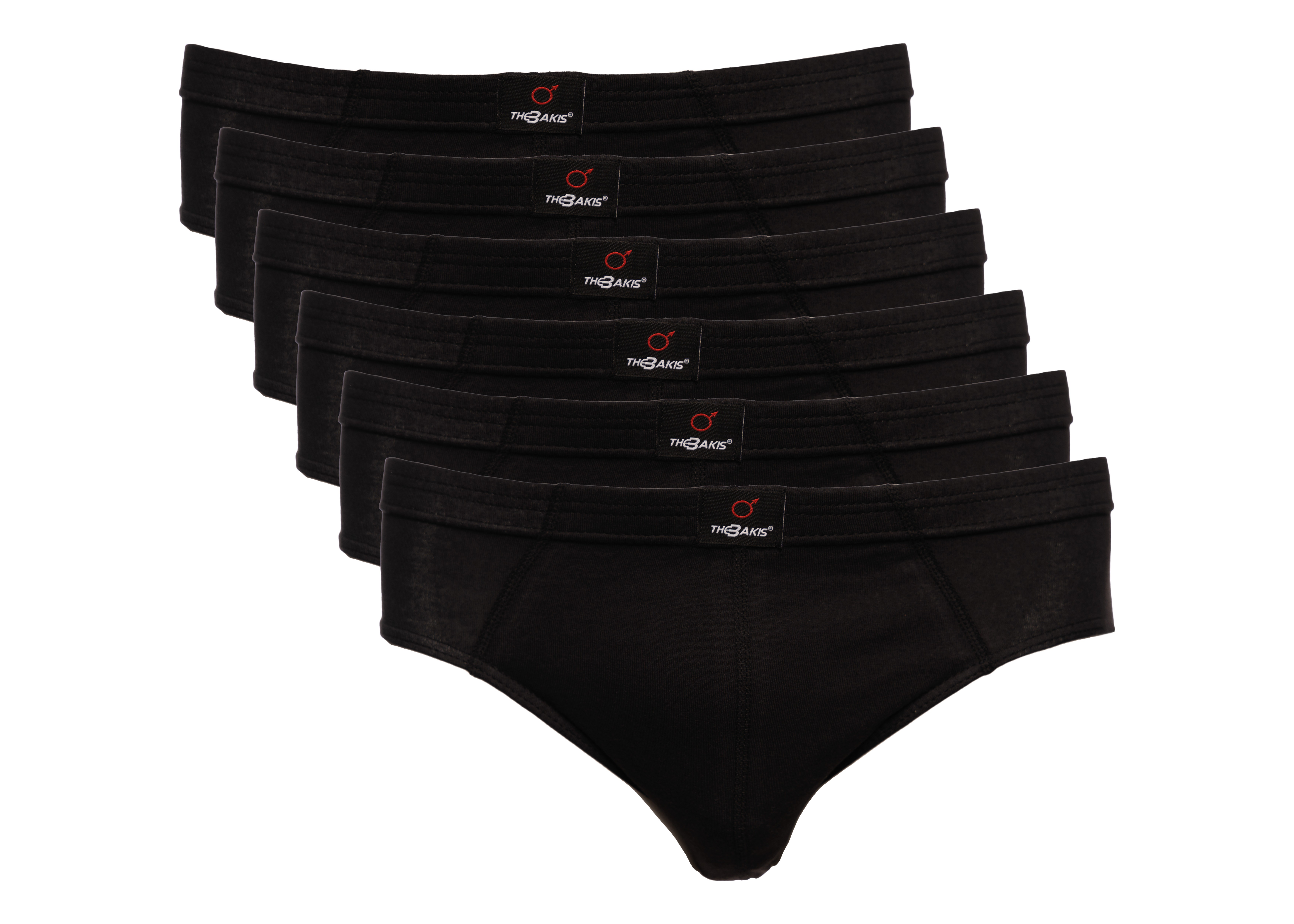 The BAKIS Herren Sportslip, 4 x 3er Pack, schwarz, Größe 9
