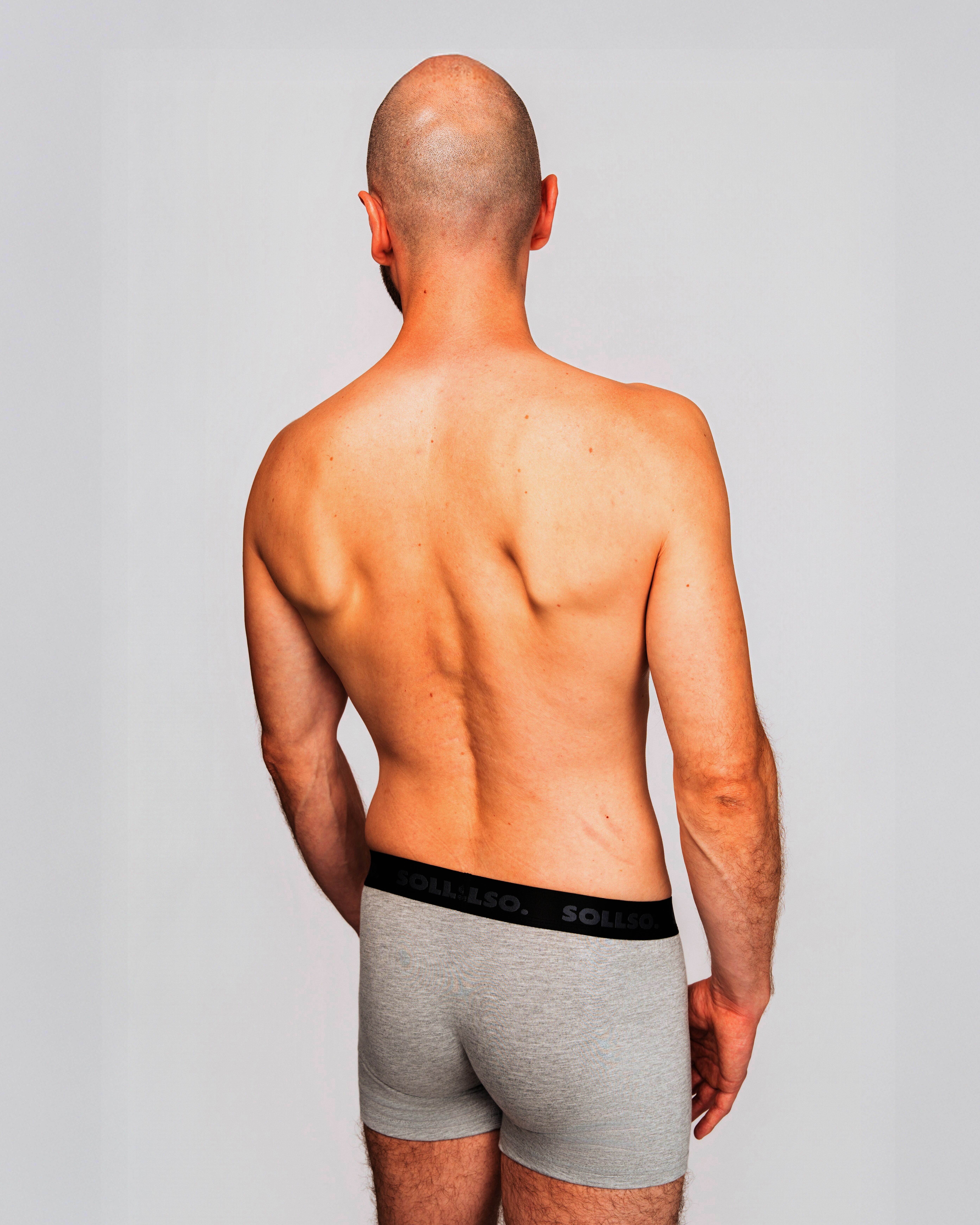 3er Pack Herren Boxershort, Bambusviskose, Schwarz/Grau/Olive, Gr.XXL