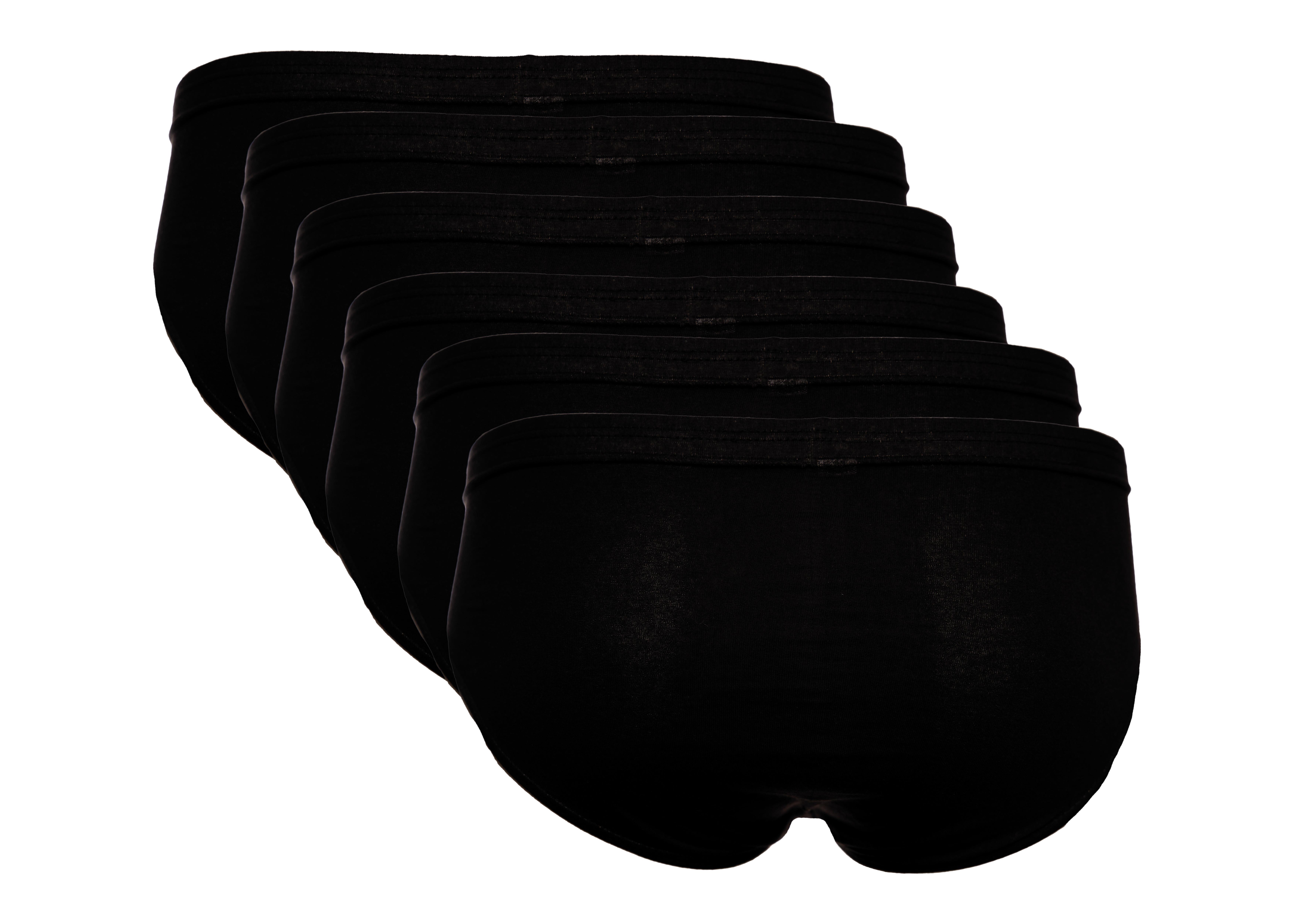 The BAKIS Herren Sportslip, 2 x 3er Pack, schwarz, Größe 6
