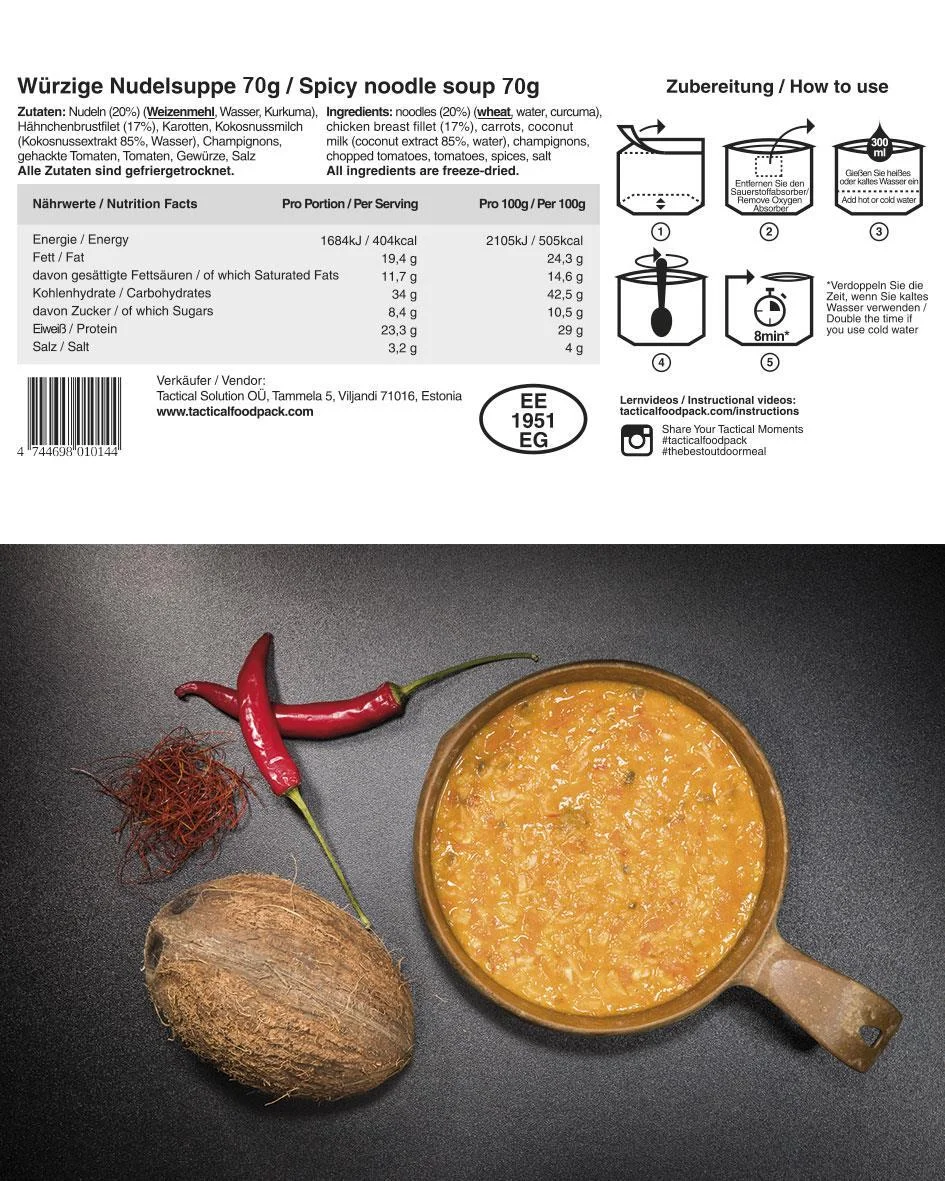 Tactical Foodpack® "Würzige Nudelsuppe"