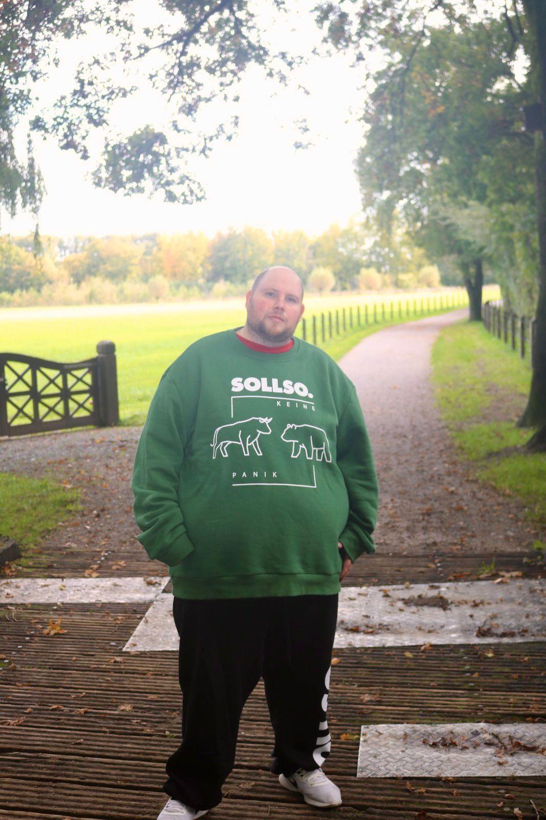 SOLLSO. Sweatshirt „Bull - Bear“, Farbe Jungle Green, Größe 8XL