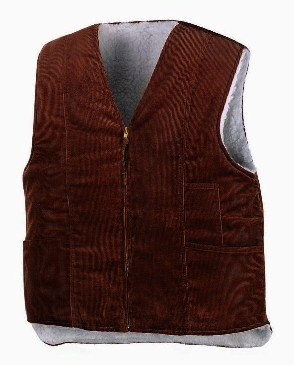 teXXor Arbeitsweste Odal, gefütterte Cordweste, braun, Gr. 4XL