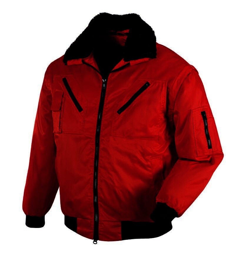 teXXor Piloten Oslo Arbeitsjacke mit abnehmbaren Ärmeln rot, 4172