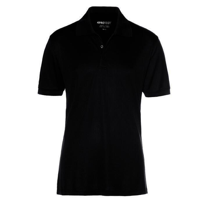 4PROTECT® UV-Schutz Polo-Shirt, schwarz, Gr.S