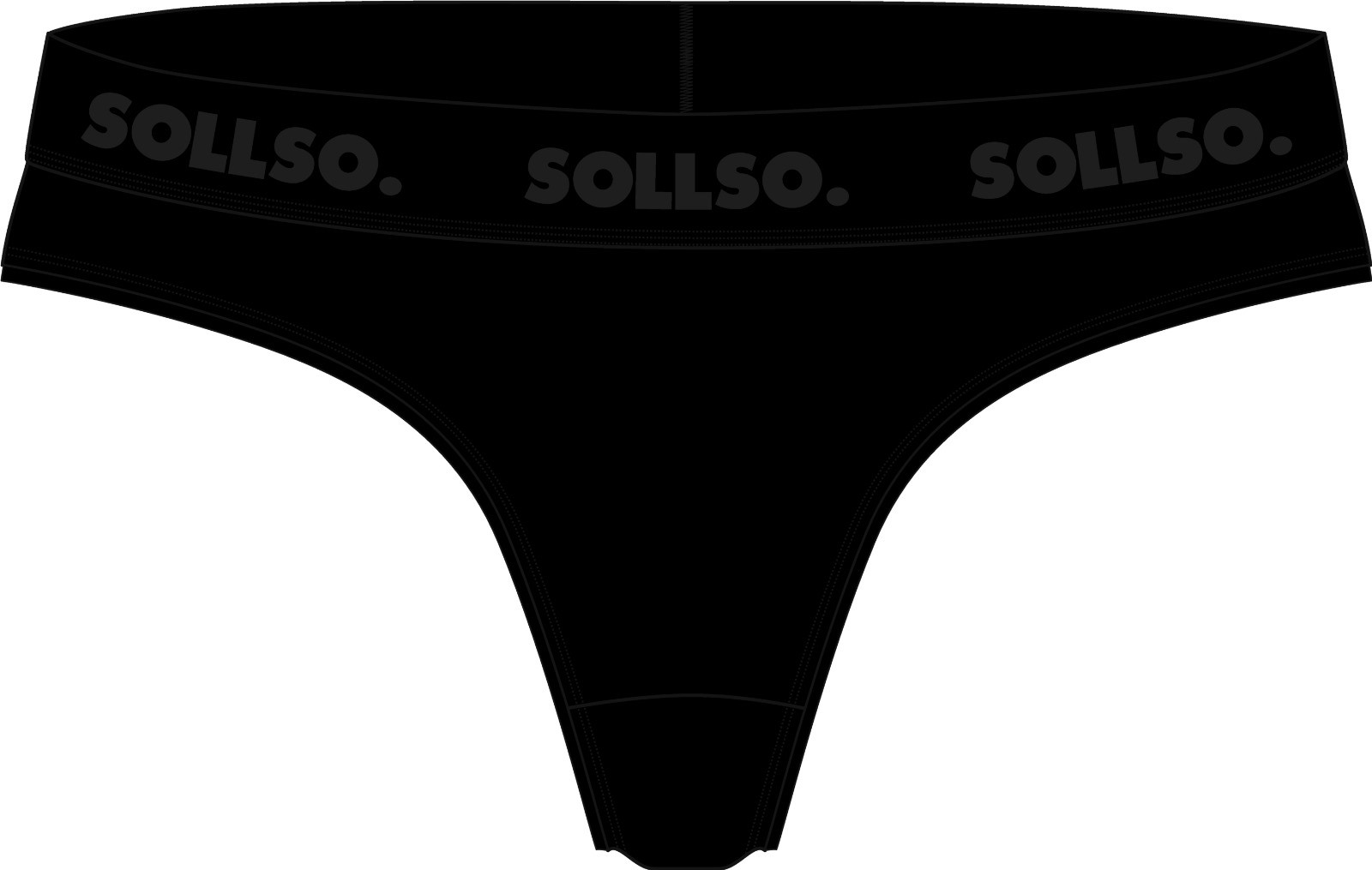 Damen Tanga, Bambusviskose, 3er-Pack, Schwarz/Weiß/Grau, Gr.L