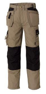 teXXor Canvas Bundhose "Panama", Berufshose, khaki/schwarz Größe 48