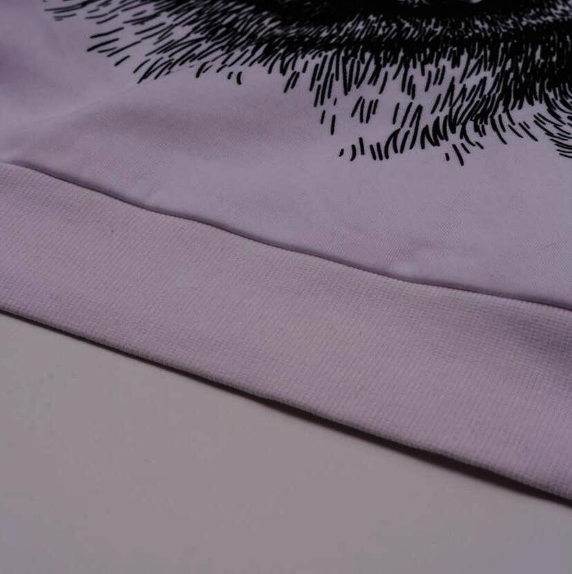 SOLLSO. Hoodie „Winterbear“, Farbe Melange White, Größe 3XL