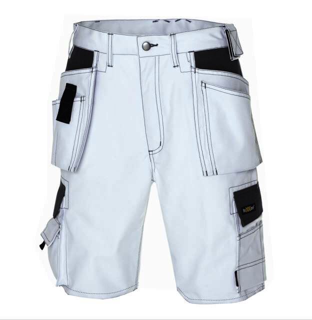 teXXor Canvas Shorts "Bermuda", kurze Berufshose, weiß / grau, Gr.60