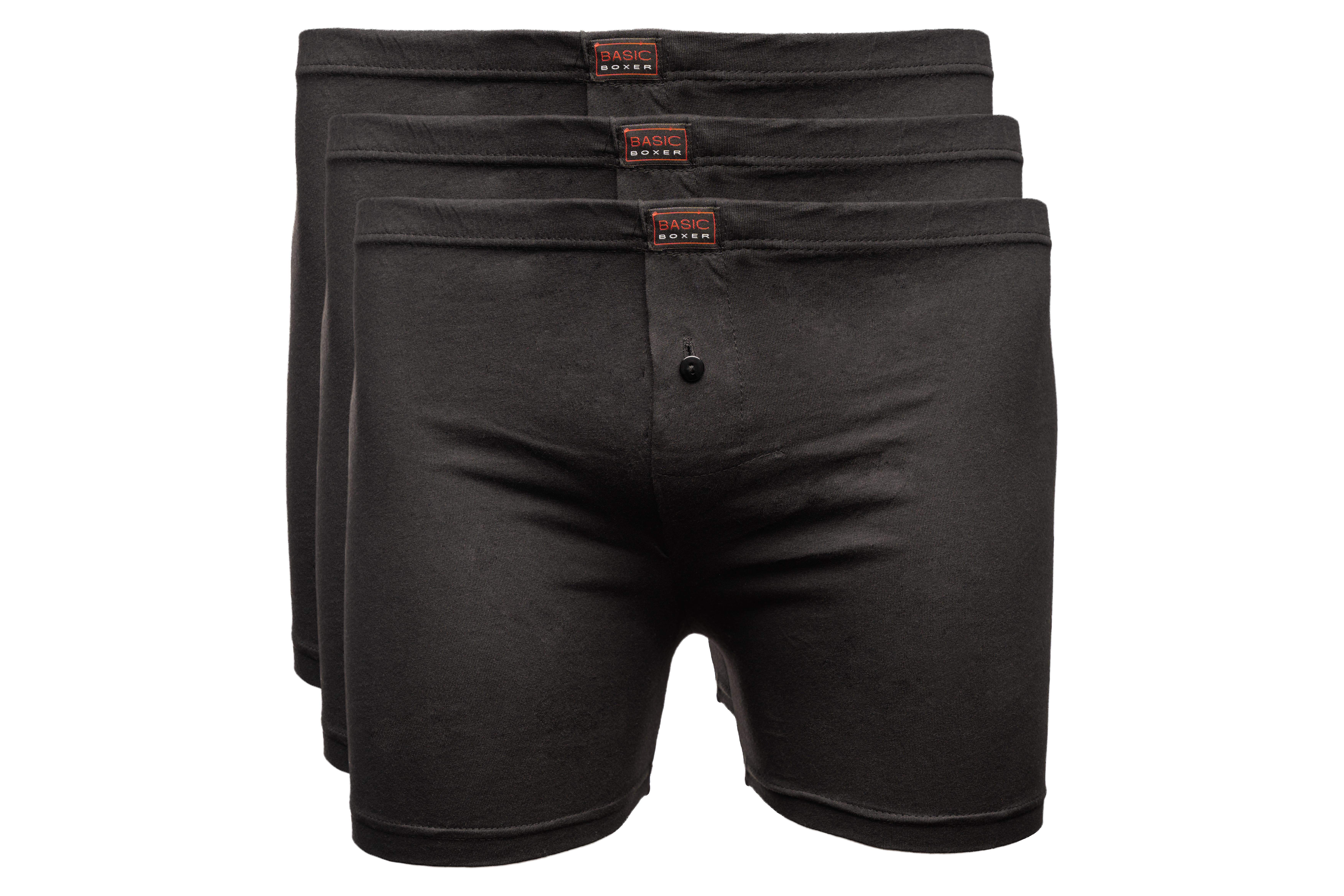 The BAKIS Herren Boxer Short, 3er Pack, schwarz, Größe 10
