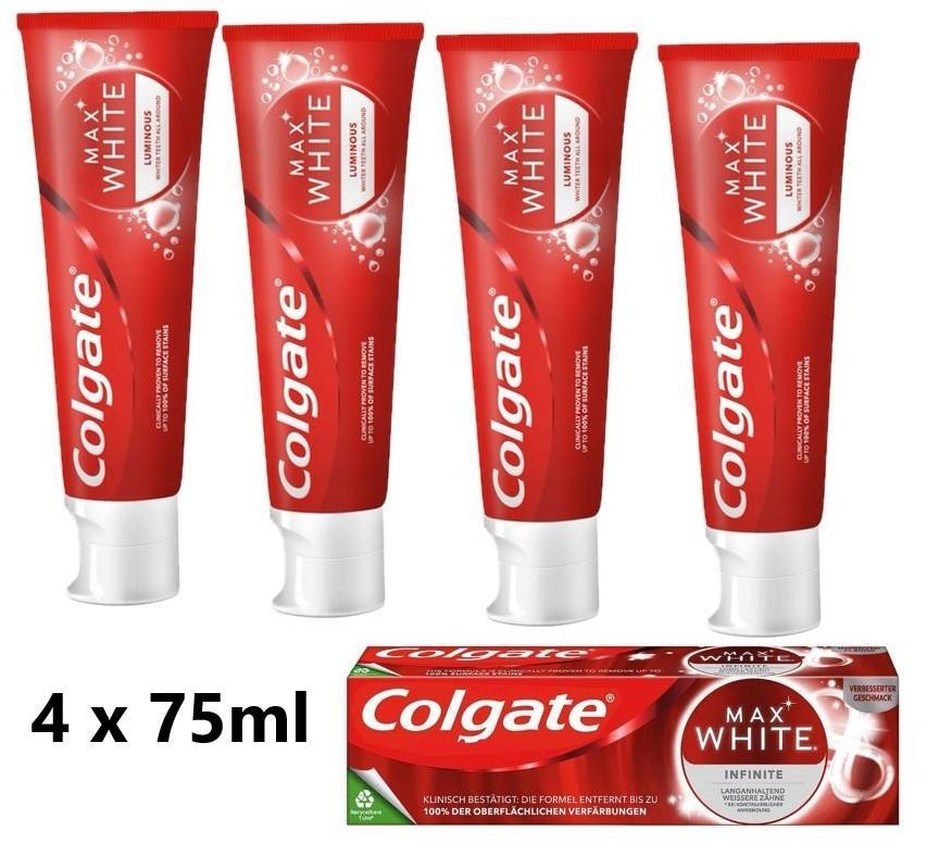 Colgate Zahncreme Max White White&Protect 4 x 75ml Tube 