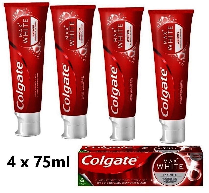 Colgate Zahncreme Max White White&Protect 4 x 75ml Tube