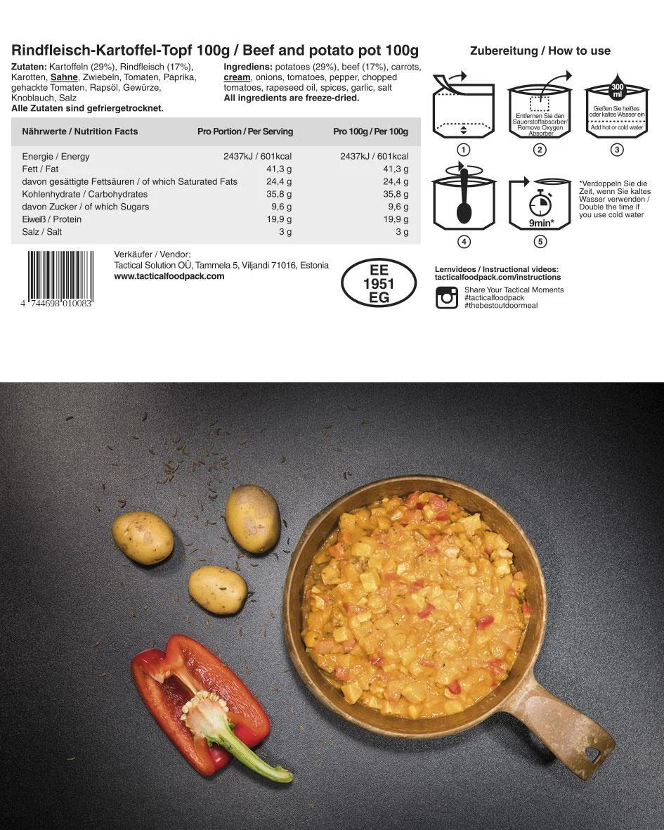 Tactical Foodpack® "Rindfleisch und Kartoffel Topf"