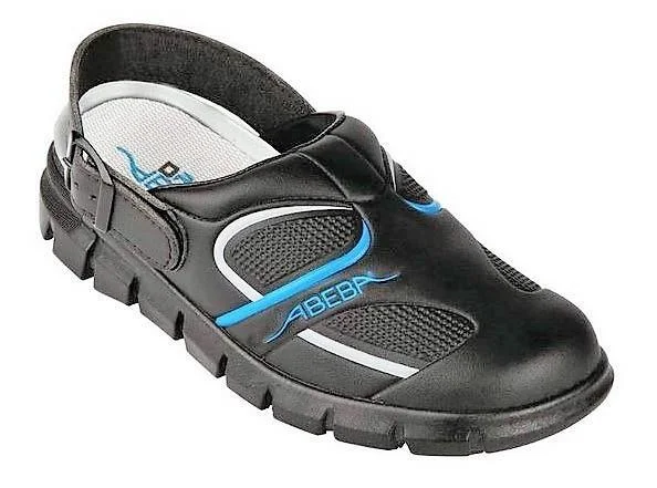 Abeba Clog 7331 - Dynamic Microfaser schwarz/blau, zertifiziert, Gr. 35