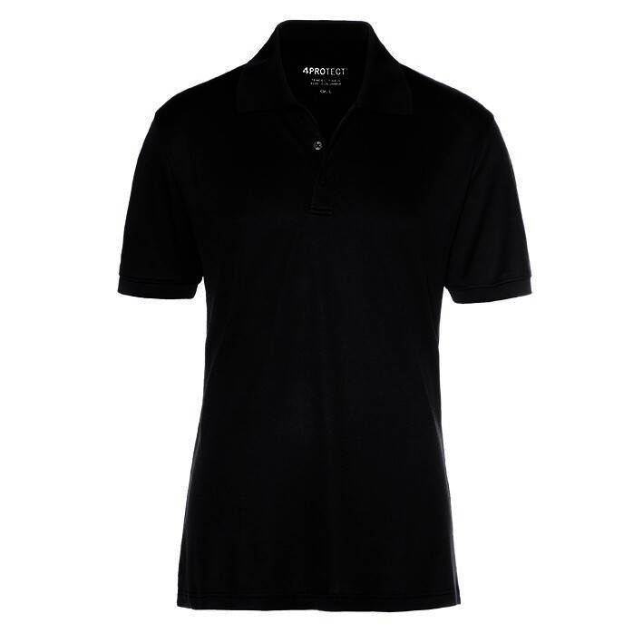 4PROTECT® UV-Schutz Polo-Shirt, schwarz, Gr.5XL