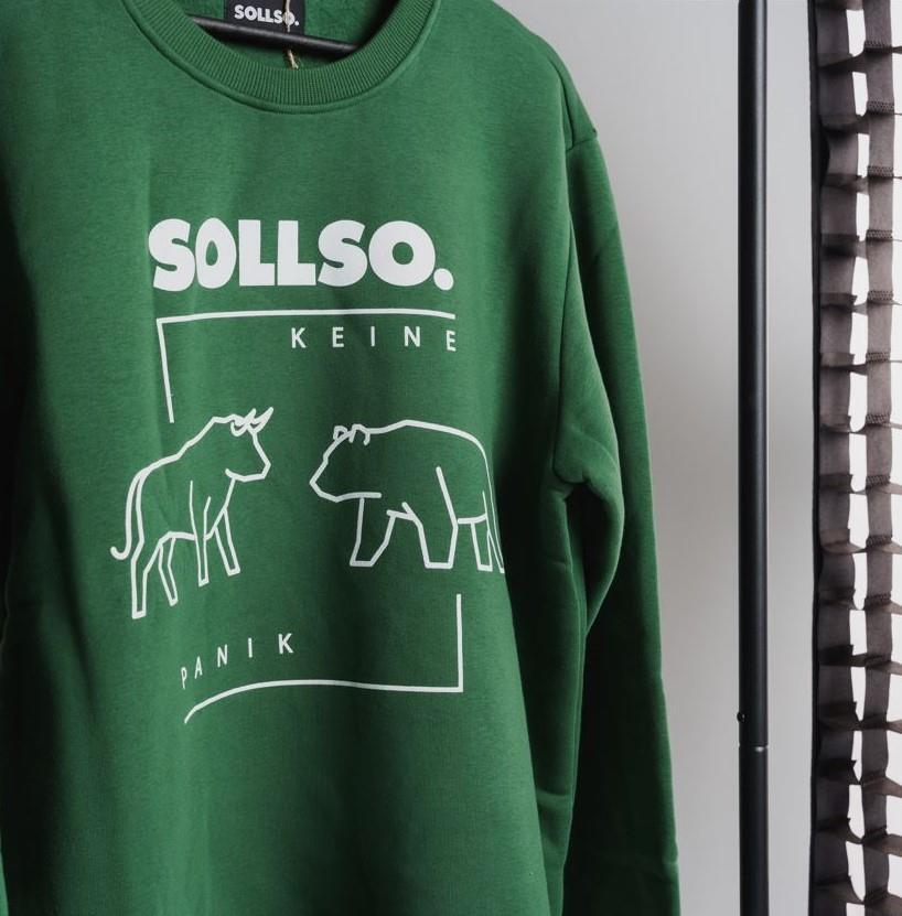 SOLLSO. Sweatshirt „Bull - Bear“, Farbe Jungle Green, Größe 8XL