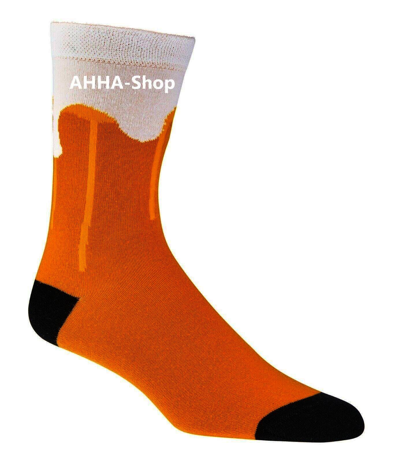 2 Paar „Socks4fun“ Socken mit Biermotiv, Gr. 42 - 47