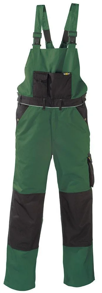 Canvas-Latzhose (320 g/m²) „AMAZONAS” Farbe grün/schwarz Größe 62