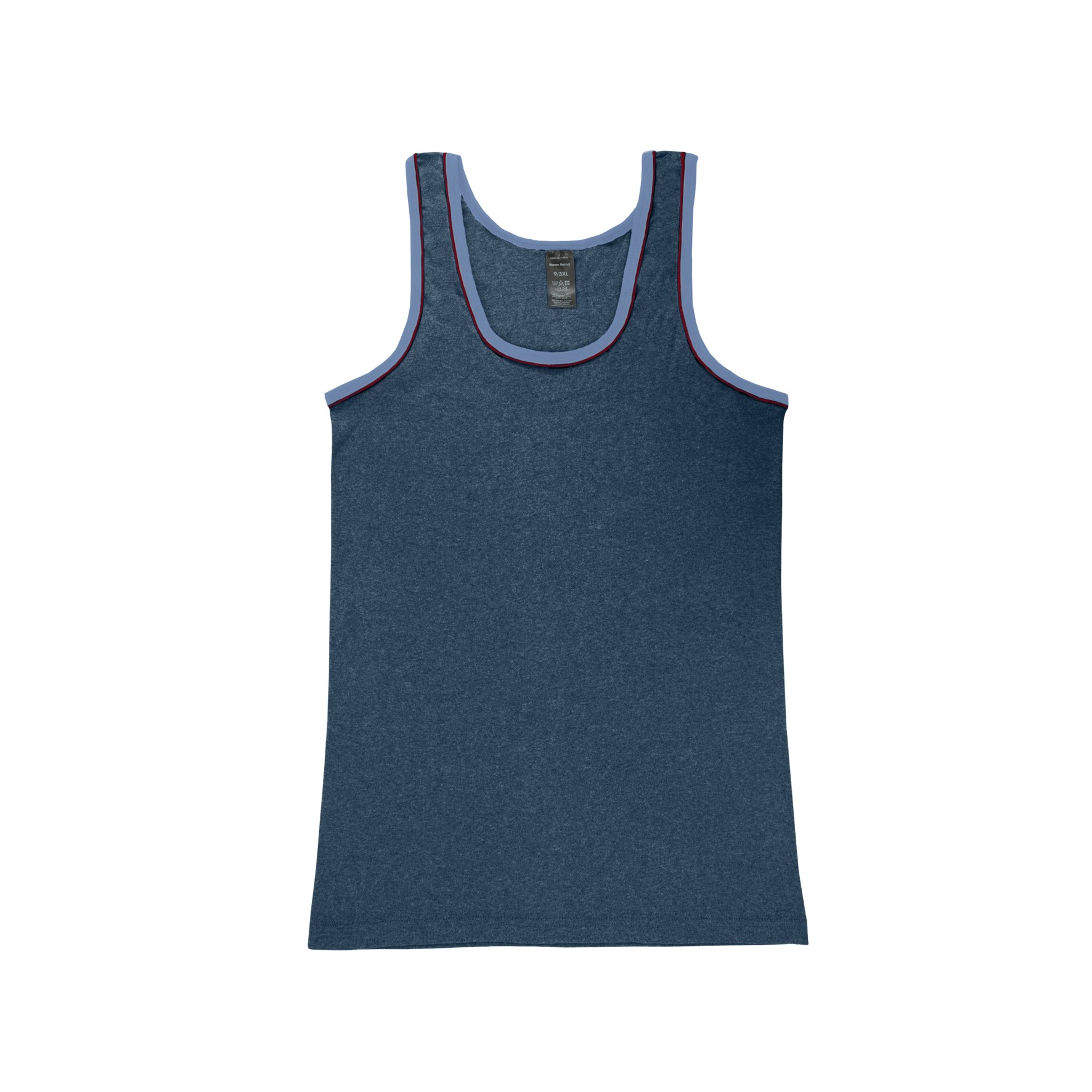 2er-Pack Herren-Unterhemd 22590, mit Paspelierung, Pack 2, Gr.9