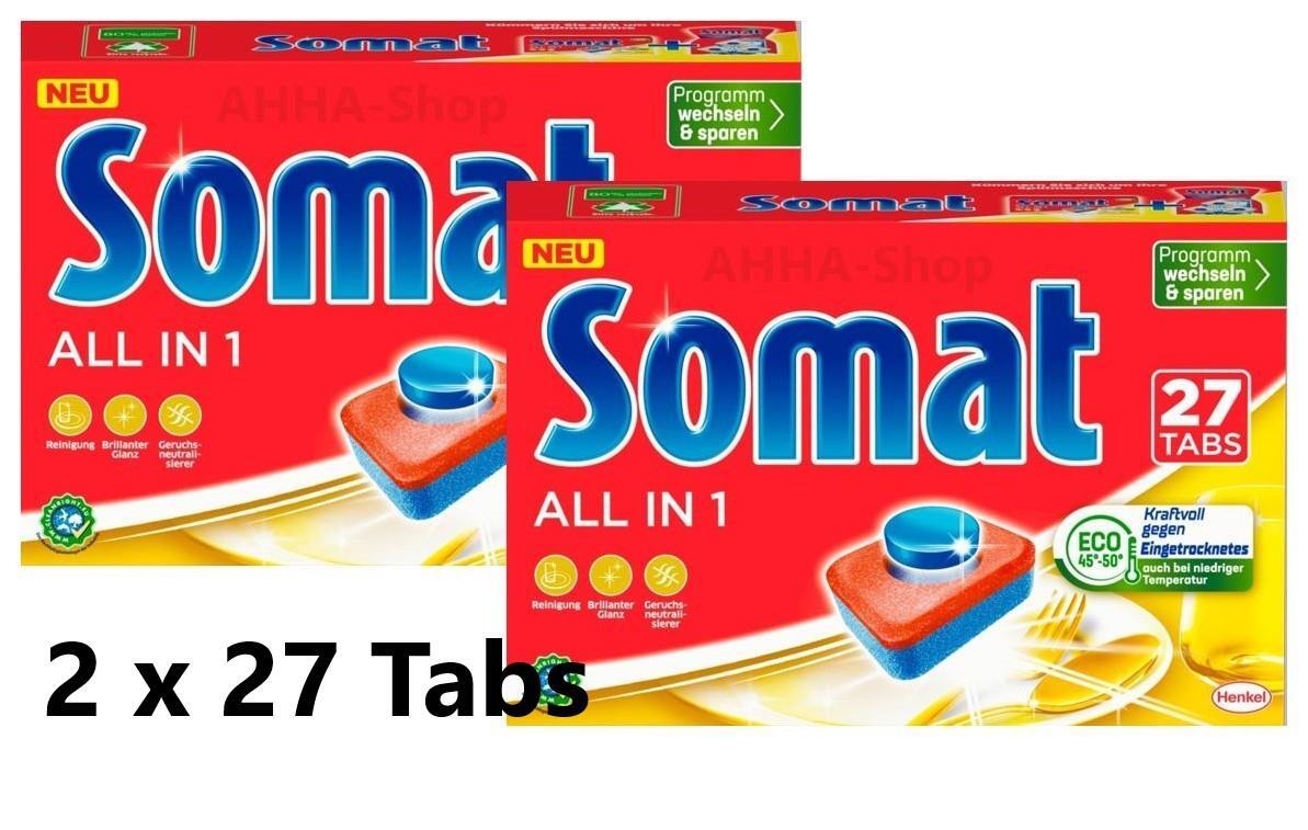 Somat 7 All in 1 Spülmaschinentabs 2 x Packung à 27 Tabs