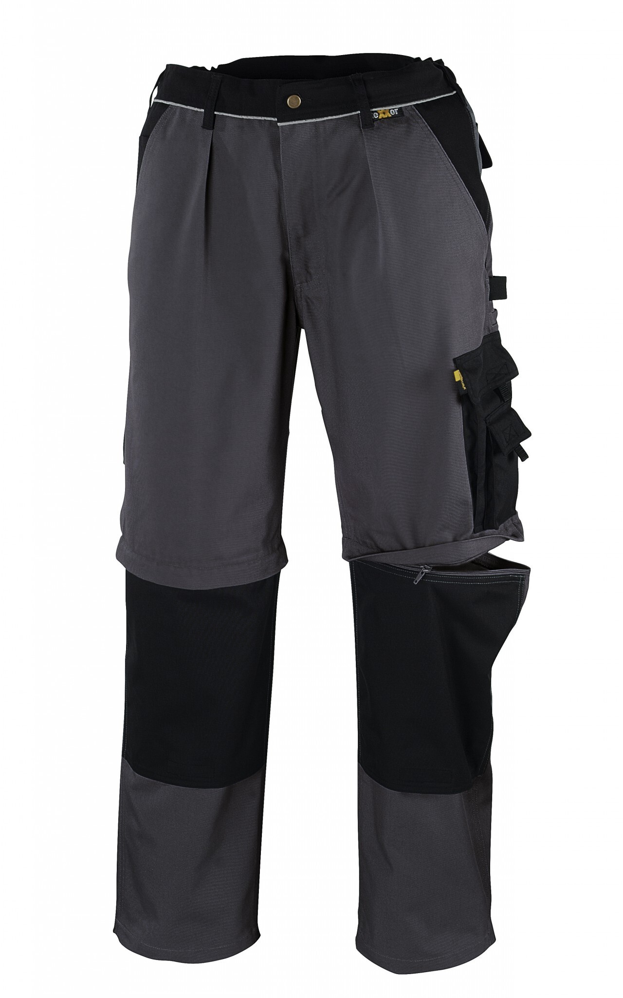 "2-in-1" Canvas-Bundhose (320 g/m²) „TOBAGO”  Farbe grau/schwarz  Größe 52