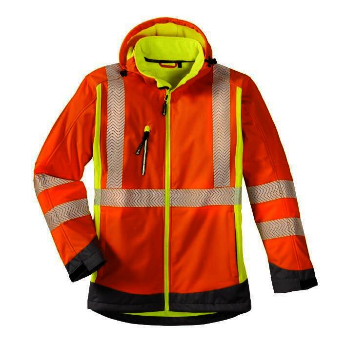 Warnschutz-Softshelljacke HOUSTON, leuchtorange, Gr.L