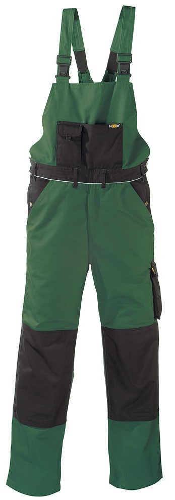 Canvas-Latzhose (320 g/m²) „AMAZONAS” Farbe grün/schwarz Größe 46